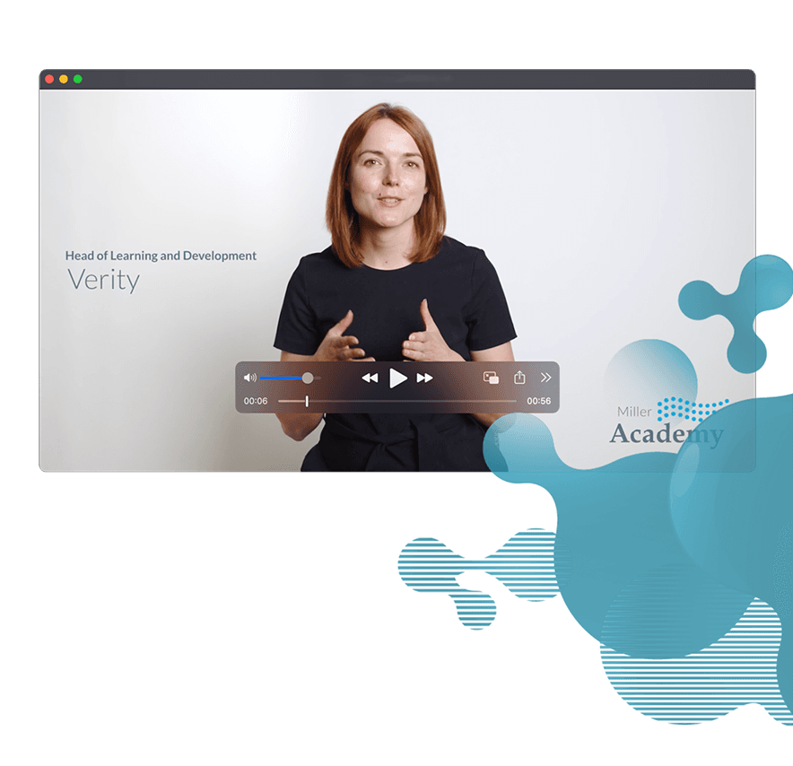 Screenshot of woman presenting