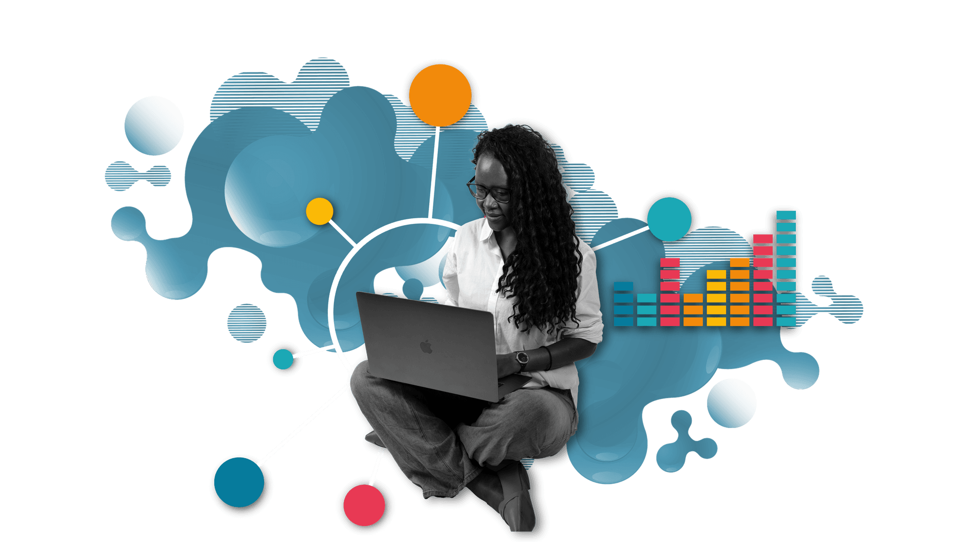 image of lady using tech